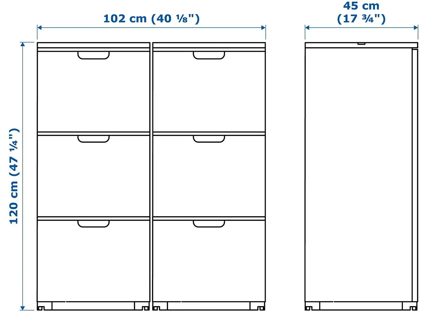 Comoda Ikea Galant 102x120 (Alb)