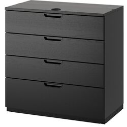 Comoda Ikea Galant 80x80 (Furnir frasin/Negru)