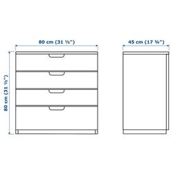 Comoda Ikea Galant 80x80 (Furnir frasin/Negru) Thumb
