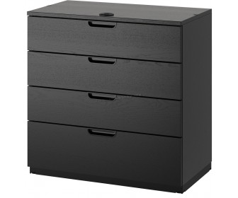 Comoda Ikea Galant 80x80 (Furnir frasin/Negru)