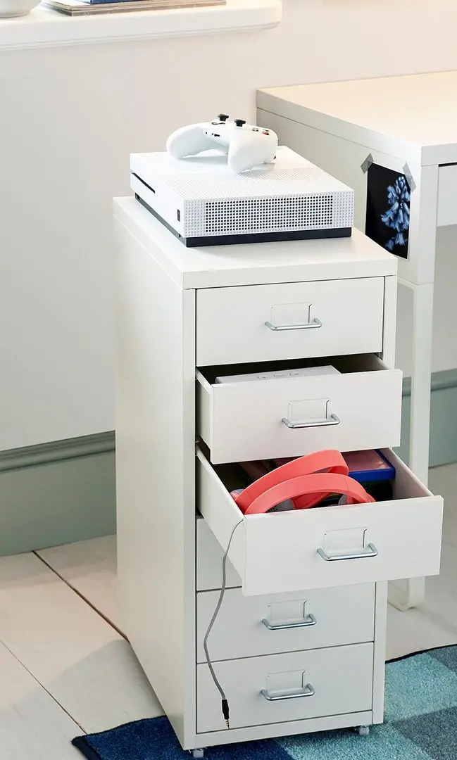 Comoda Ikea Helmer cu rotile 28x69 (Alb)