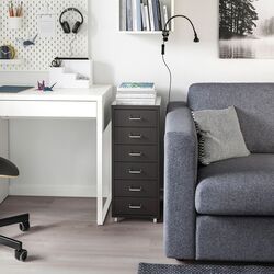 Комод Ikea Helmer с колесами 28x69 (Черный) Thumb