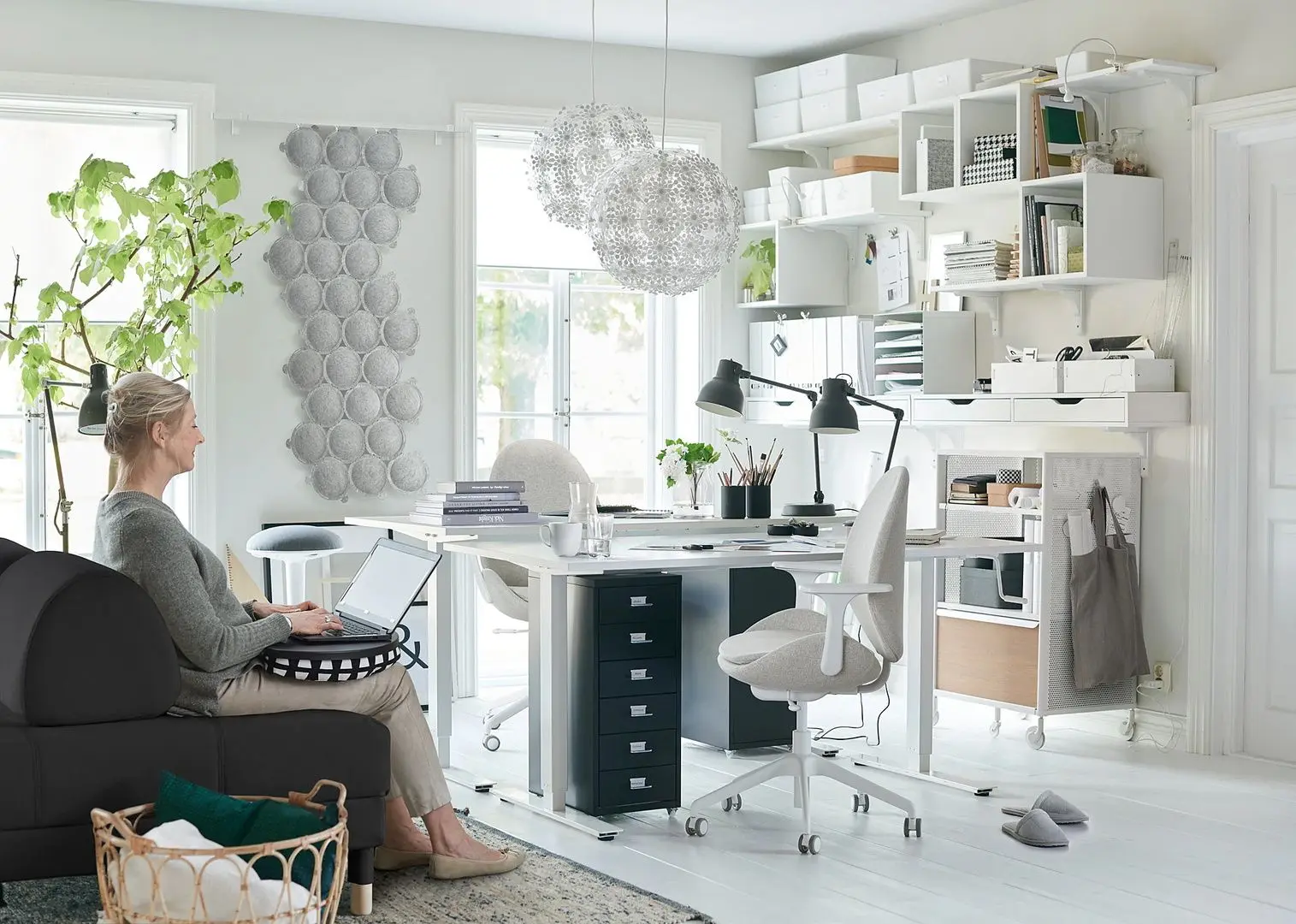 Комод Ikea Helmer с колесами 28x69 (Черный)