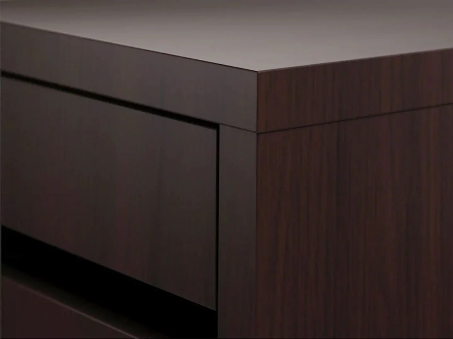 Tumba Ikea Micke cu rotile 35x75 (Negru-maro)