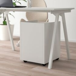 Тумба Ikea Trotten 3 ящика/на колесах (Белый) Thumb