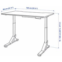 Комплект офисной мебели Ikea Uppspel/Gruppspel с комодом 140x80 (Черный/Гранн Черный) Thumb