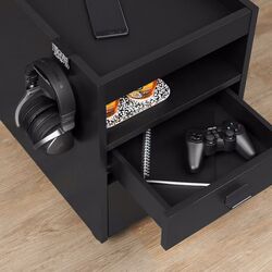 Комплект офисной мебели Ikea Uppspel/Gruppspel с комодом 140x80 (Черный/Гранн Черный) Thumb