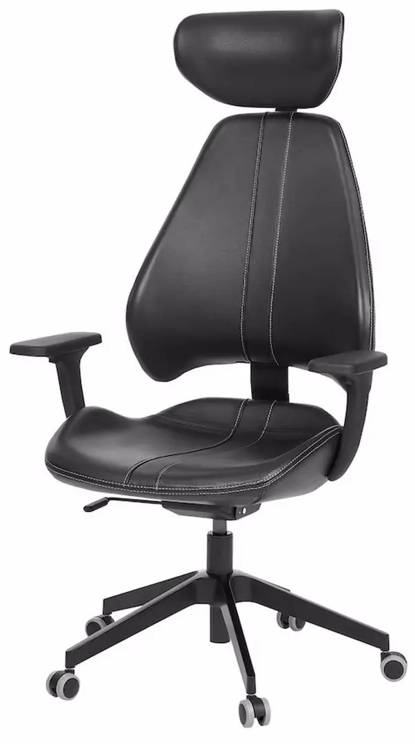 Комплект офисной мебели Ikea Uppspel/Gruppspel с комодом 180x80 (Черный/Гранн Черный) - 12