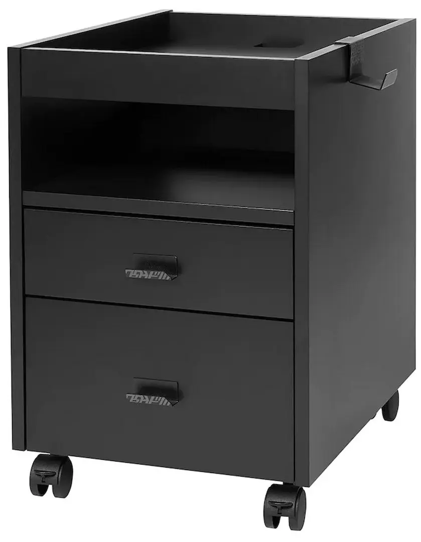 Комплект офисной мебели Ikea Uppspel/Matchspel с комодом (Черный) - 13