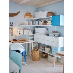 Dulap suspendat Ikea Eket 2 sertare 70x35x35 (Alb) Thumb