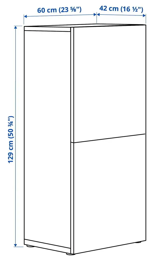 Dulap Ikea Besta uşi/poliţe 60x42x129 (Gri Inchis/Lappviken Gri Inchis)