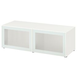 Dulap Ikea Besta cu sticlă mată 120x42x38 (Alb Glassvik/Alb/Verde Deschis) Thumb