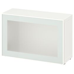 Dulap Ikea Besta cu sticlă mată 60x22x38 (Alb Glassvik/Alb/Verde Deschis) Thumb
