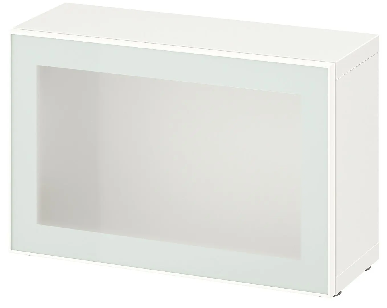 Dulap Ikea Besta cu sticlă mată 60x22x38 (Alb Glassvik/Alb/Verde Deschis) - 4