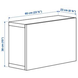 Dulap Ikea Besta cu sticlă mată 60x22x38 (Alb Glassvik/Alb/Verde Deschis) Thumb
