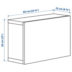 Dulap Ikea Besta cu sticlă mată 60x22x38 (Aspect Stejar Antichizat Glassvik/Alb/Verde Deschis) Thumb
