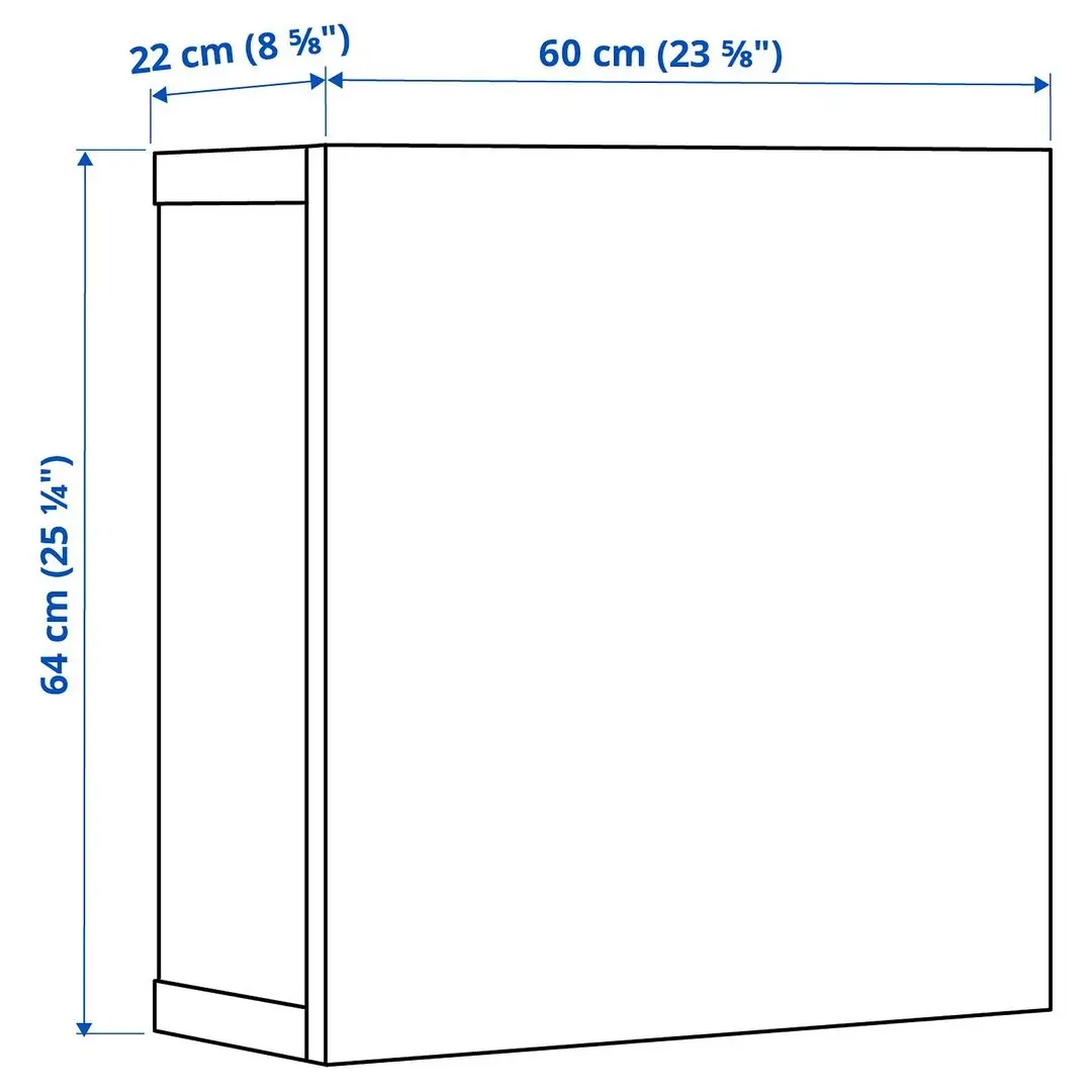 Dulap Ikea Besta cu sticlă mată 60x22x64 (Aspect Stejar Antichizat Glassvik/Alb/Verde Deschis) - 4