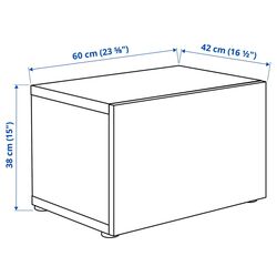 Dulap Ikea Besta cu sticlă mată 60x42x38 (Alb Glassvik/Alb/Verde Deschis) Thumb