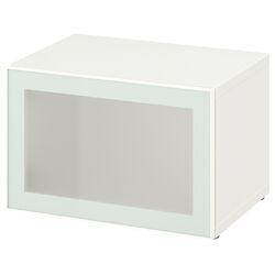 Dulap Ikea Besta cu sticlă mată 60x42x38 (Alb Glassvik/Alb/Verde Deschis) Thumb