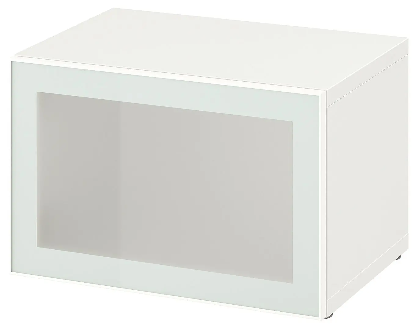 Dulap Ikea Besta cu sticlă mată 60x42x38 (Alb Glassvik/Alb/Verde Deschis) - 2