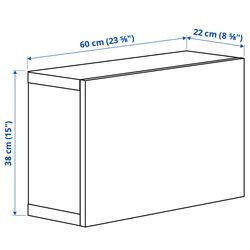 Dulap Ikea Besta cu sticlă transparentă 60x22x38 (Aspect Stejar Antichizat Glassvik/Alb/Verde Deschis) Thumb