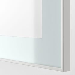Dulap Ikea Besta cu sticlă transparentă 60x22x64 (Aspect Stejar Antichizat Glassvik/Alb/Verde Deschis) Thumb