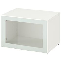 Dulap Ikea Besta cu sticlă transparenta 60x42x38 (Alb Glassvik/Alb/Verde Deschis) Thumb