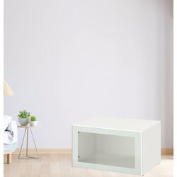 Dulap Ikea Besta cu sticlă transparenta 60x42x38 (Alb Glassvik/Alb/Verde Deschis)