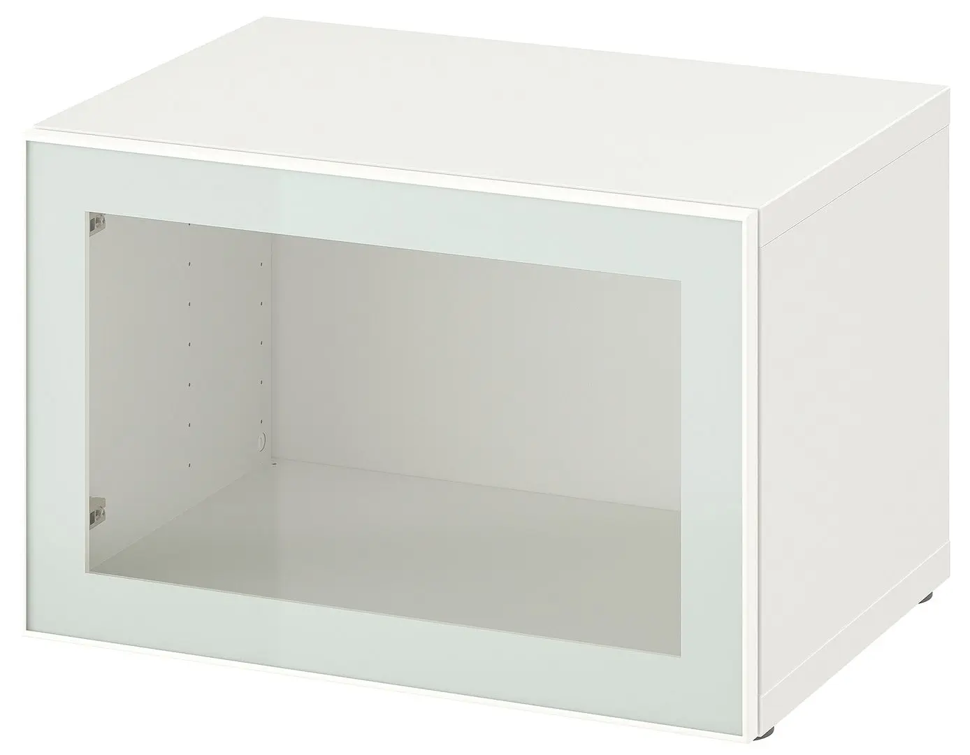 Dulap Ikea Besta cu sticlă transparenta 60x42x38 (Alb Glassvik/Alb/Verde Deschis) - 2