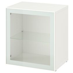 Dulap Ikea Besta cu sticlă transparentă 60x42x64 (Alb Glassvik/Alb/Verde Deschis) Thumb