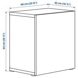 Dulap Ikea Besta cu sticlă transparenta 60x42x64 (Aspect Stejar Antichizat Glassvik/Alb/Verde Deschis) Thumb