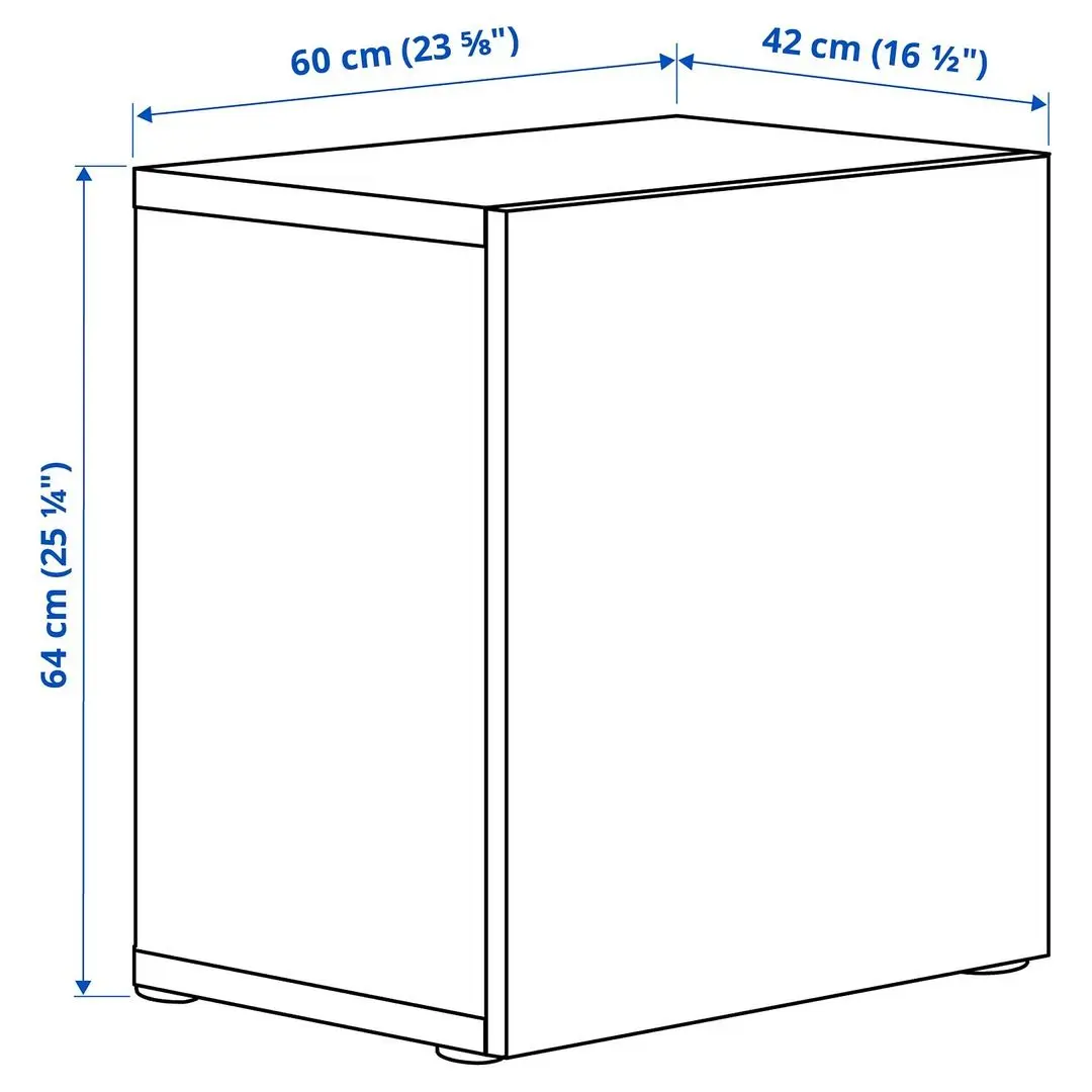 Dulap Ikea Besta cu sticlă transparenta 60x42x64 (Aspect Stejar Antichizat Glassvik/Alb/Verde Deschis) - 5
