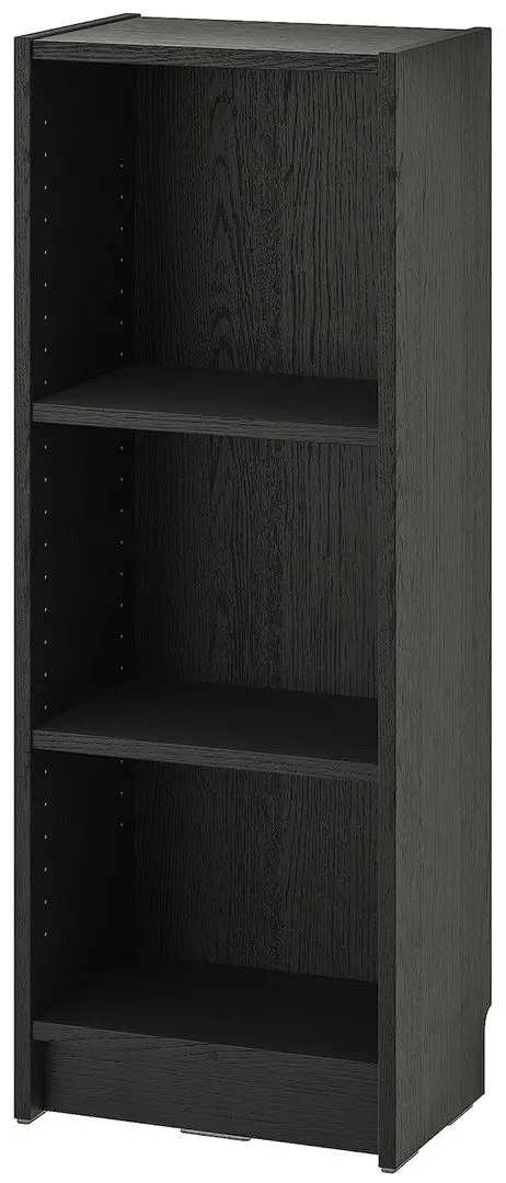 Dulap mic Ikea Billy/Hogbo usa din sticla 40x30x106 (Negru Aspect Stejar/Negru)