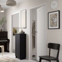 Dulap Ikea Billy/Oxberg cu usi 40x30x106 (Negru Aspect Stejar) Thumb