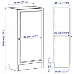 Dulap Ikea Billy/Oxberg cu usi 40x30x106 (Aspect Stejar) Thumb