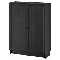 Dulap Ikea Billy/Oxberg cu usi 80x30x106 (Negru Aspect Stejar) Thumb