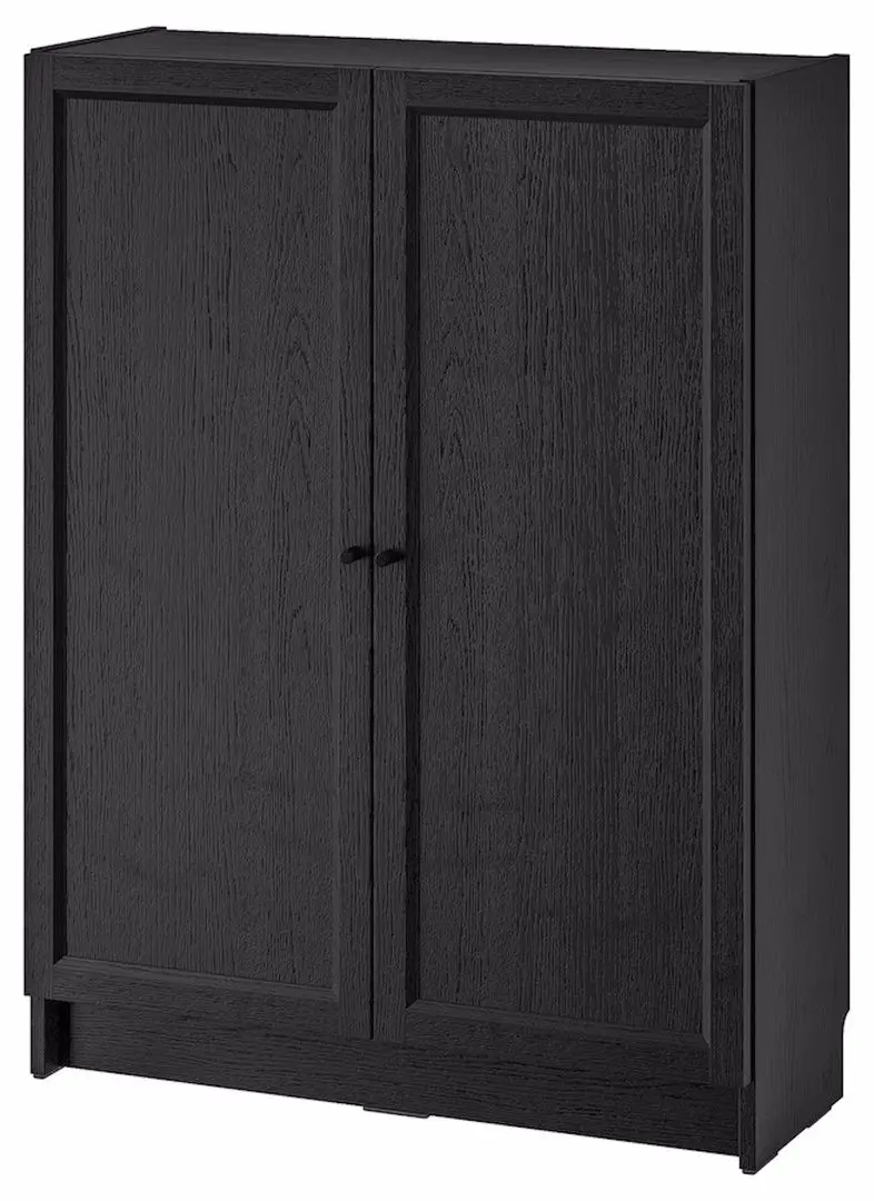 Dulap Ikea Billy/Oxberg cu usi 80x30x106 (Negru Aspect Stejar)