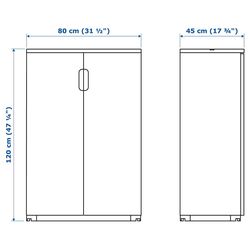 Dulap Ikea Galant cu usi 80x120 (Alb) Thumb