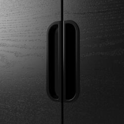 Шкафчик Ikea Galant с дверцами 80x120 (Ясеневый Шпон/Черная Морилка) Thumb