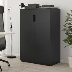 Шкафчик Ikea Galant с дверцами 80x120 (Ясеневый Шпон/Черная Морилка) Thumb