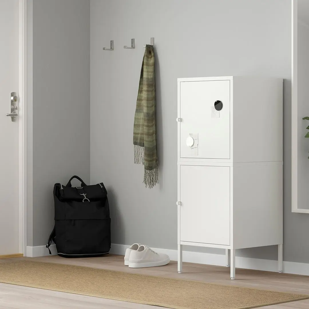 Dulap mic Ikea Hallan cu usi 45x47x117 (Alb) - 5