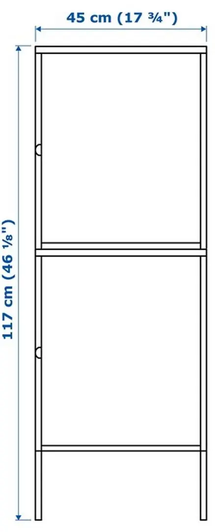 Dulap mic Ikea Hallan cu usi 45x47x117 (Alb) - 6