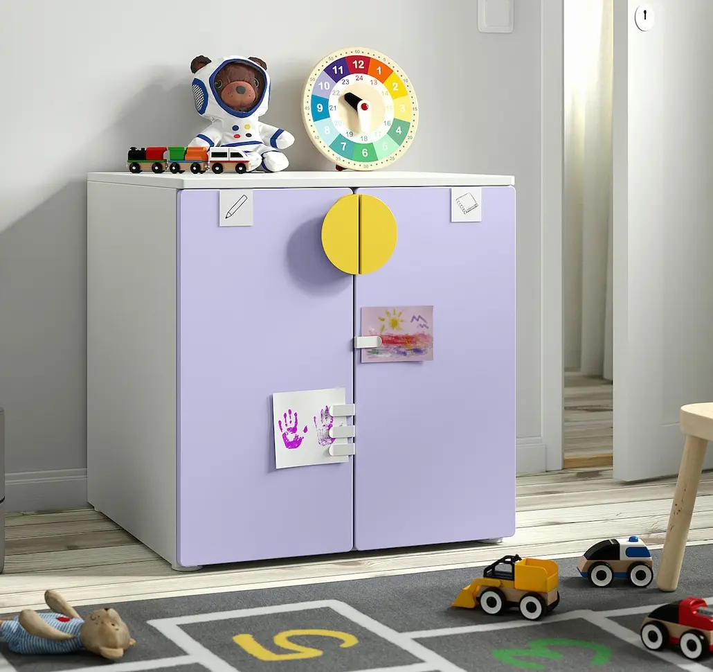 Шкафчик Ikea Smastad/Platsa 1 полка 60x57x63 (Белый/Лиловый)