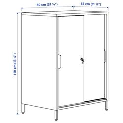 Шкафчик Ikea Trotten с раздвижными дверцами 80x110 (Антрацит) Thumb