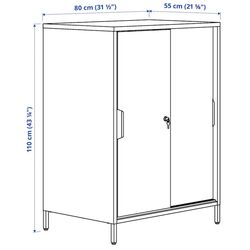 Dulap Ikea Trotten cu usi glisante 80x110 (Alb) Thumb