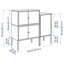 Dulap combinat Ikea Lixhult 95x35x92 (Gri/Antracit) Thumb