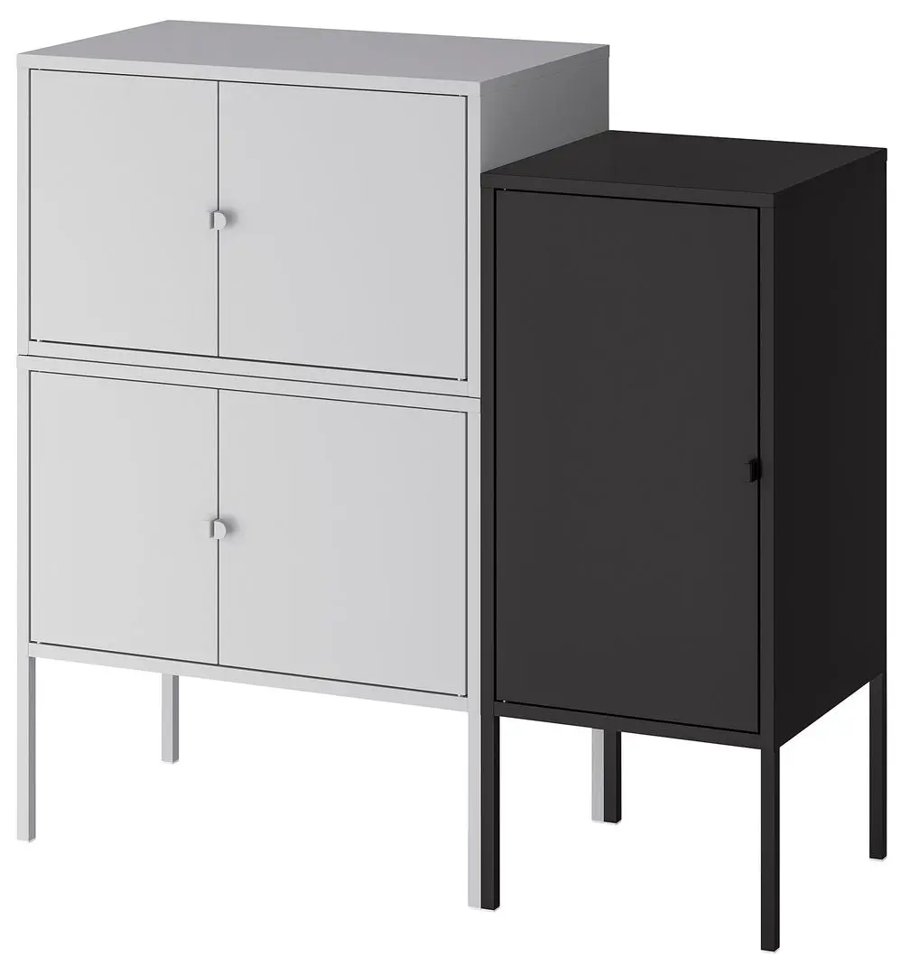 Dulap combinat Ikea Lixhult 95x35x92 (Gri/Antracit)
