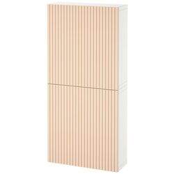 Dulap suspendat Ikea Besta/Bjorkoviken 60x22x128 (Alb/Furnir Mesteacan) Thumb