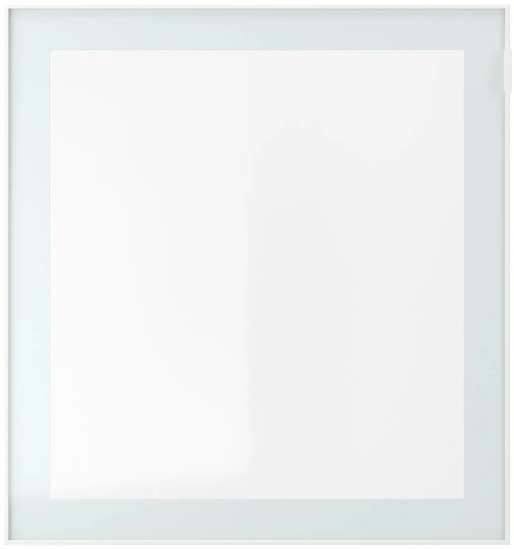 Шкафчик навесной Ikea Besta/Glassvik прозрачное стекло 60x42x64 (Белый/Светло-Зеленый)