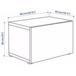 Dulap suspendat Ikea Besta/Hanviken 60x42x38 (Alb) Thumb